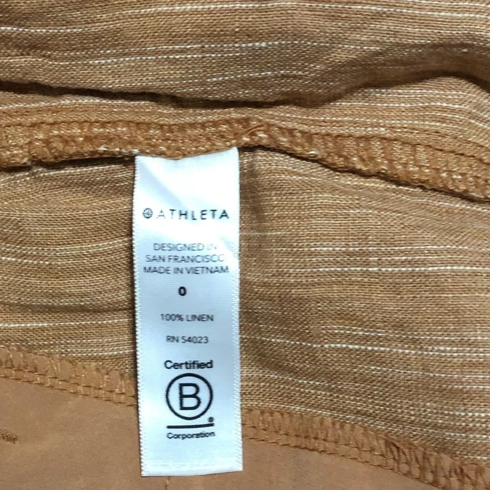 Athleta cabo Linen textured 4” shorts womens